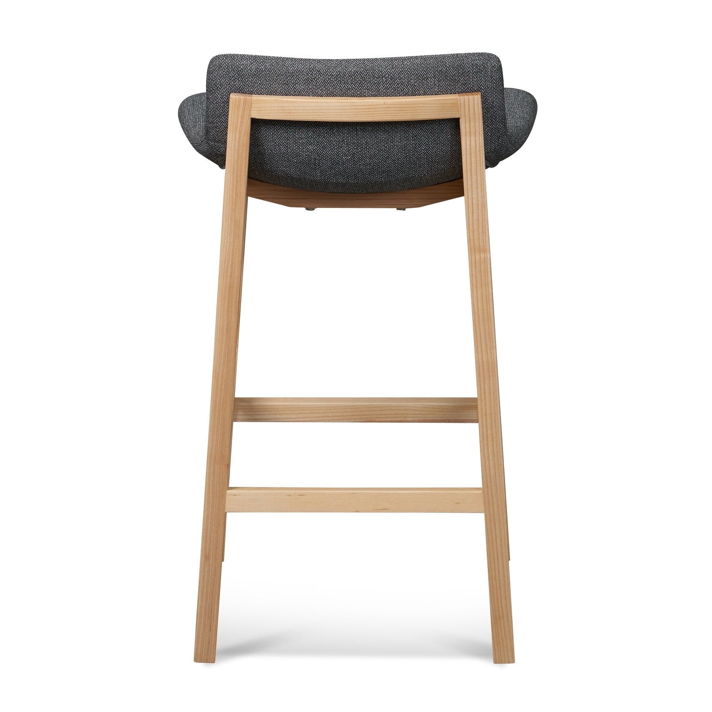 Harris 65cm Grey Bar Stool - Natural Legs