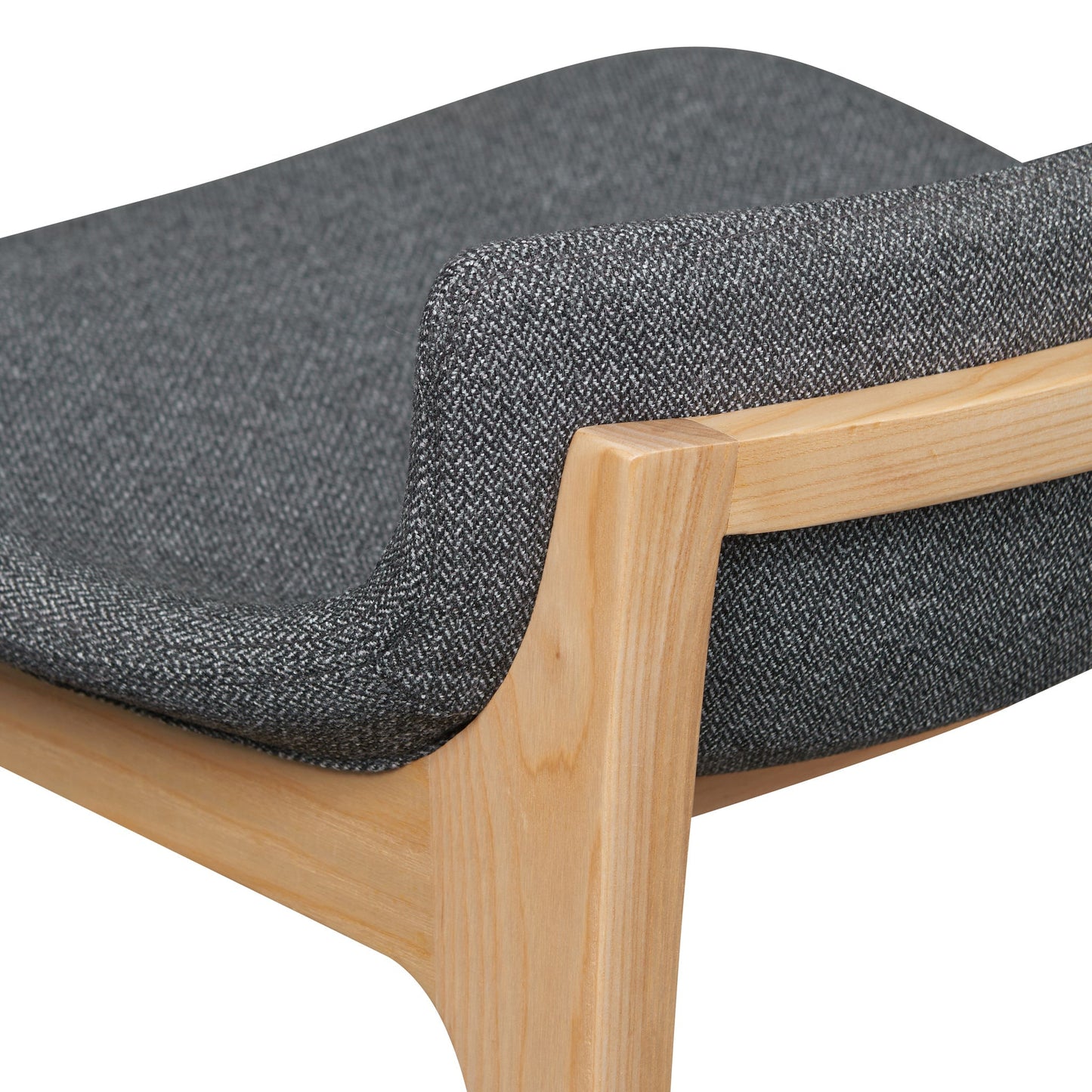 Harris 65cm Grey Bar Stool - Natural Legs