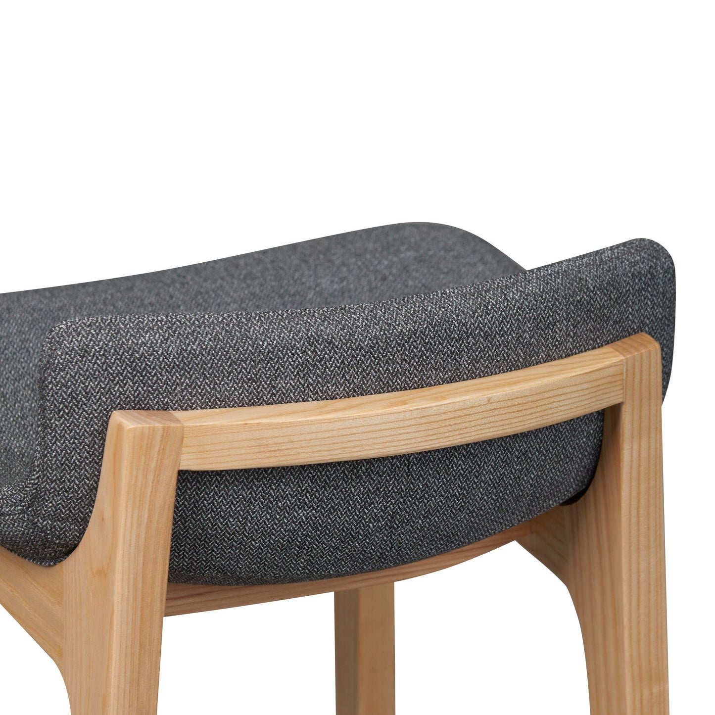 Harris 65cm Grey Bar Stool - Natural Legs