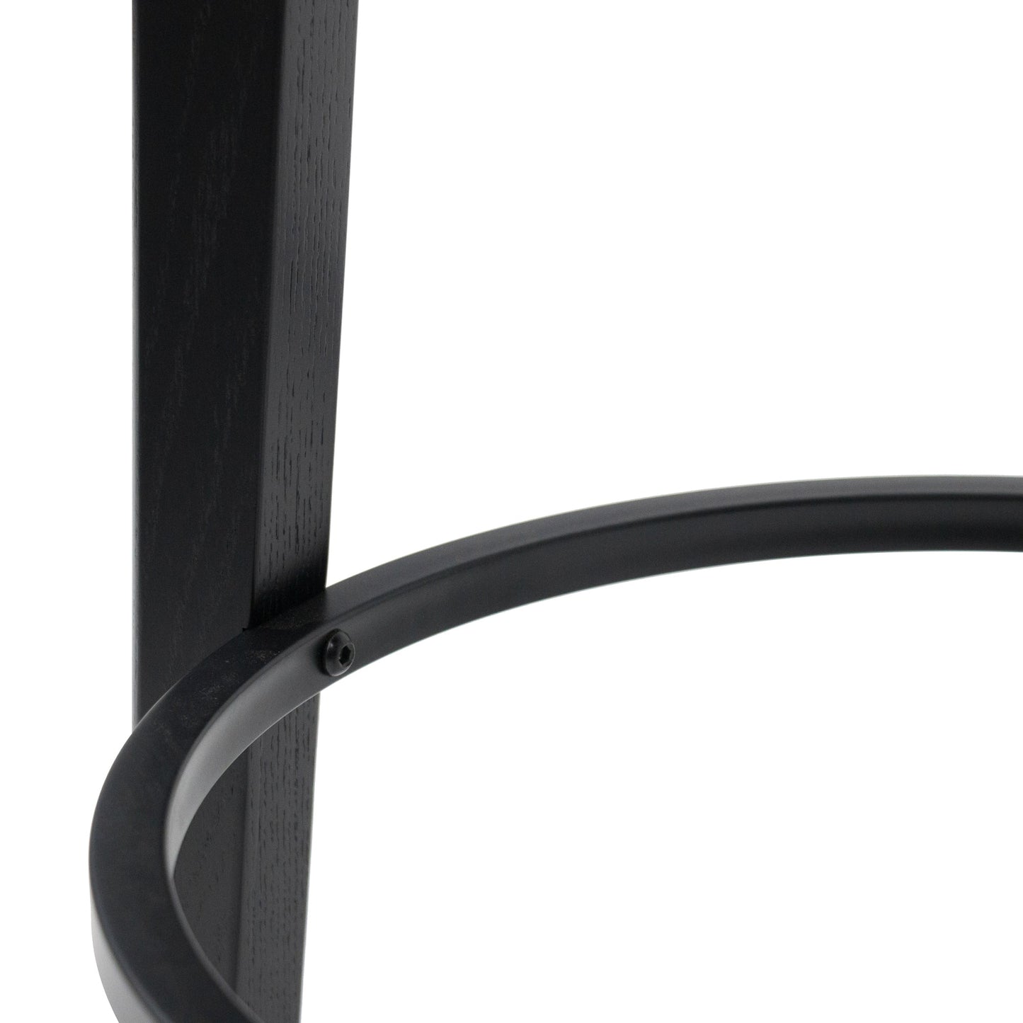 Keenan 65cm Solid wood Bar Stool - Full Black - Last One
