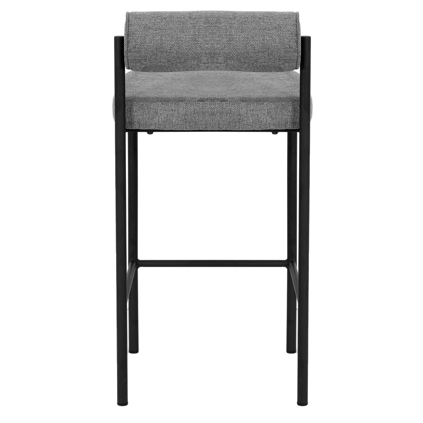 65cm Fabric Bar Stool - Grey (Set of 2)