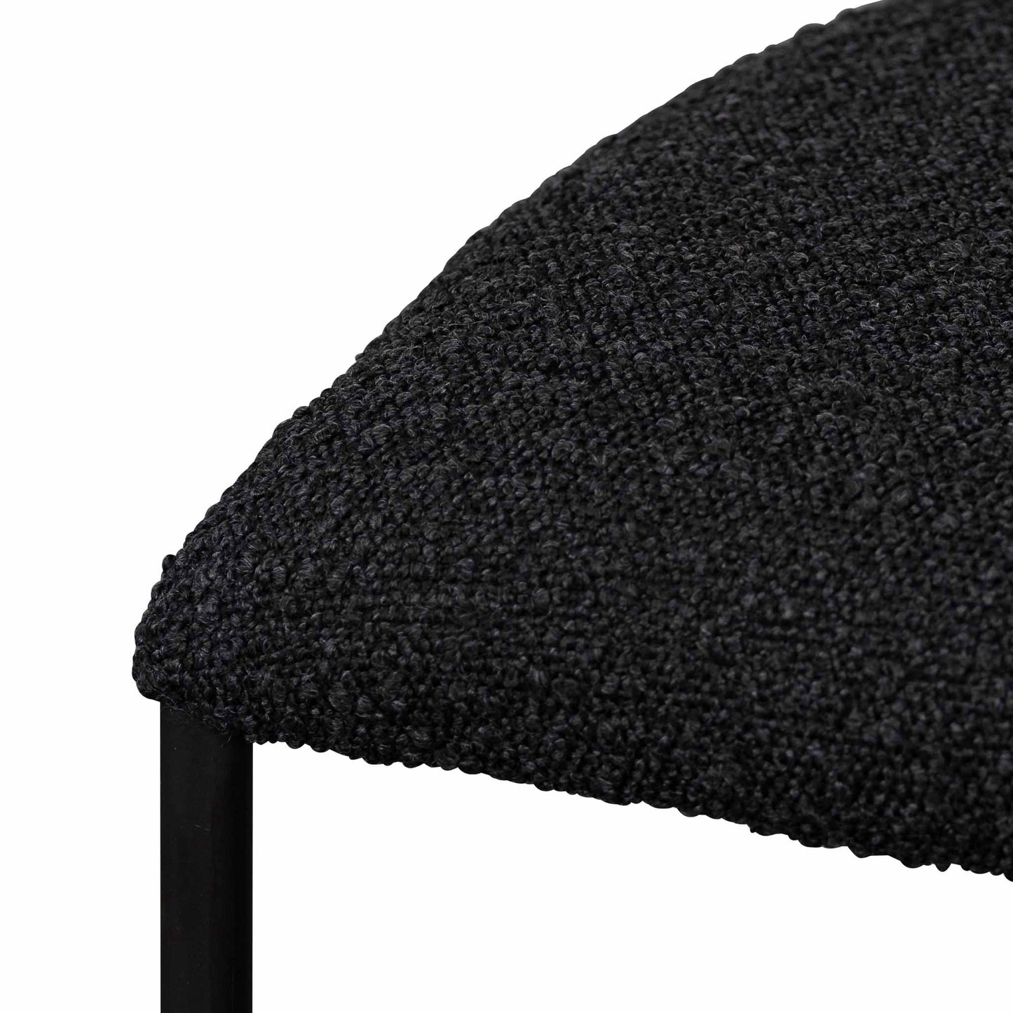 Set of 2 - Galvan 65cm Bar Stool - Black Boucle