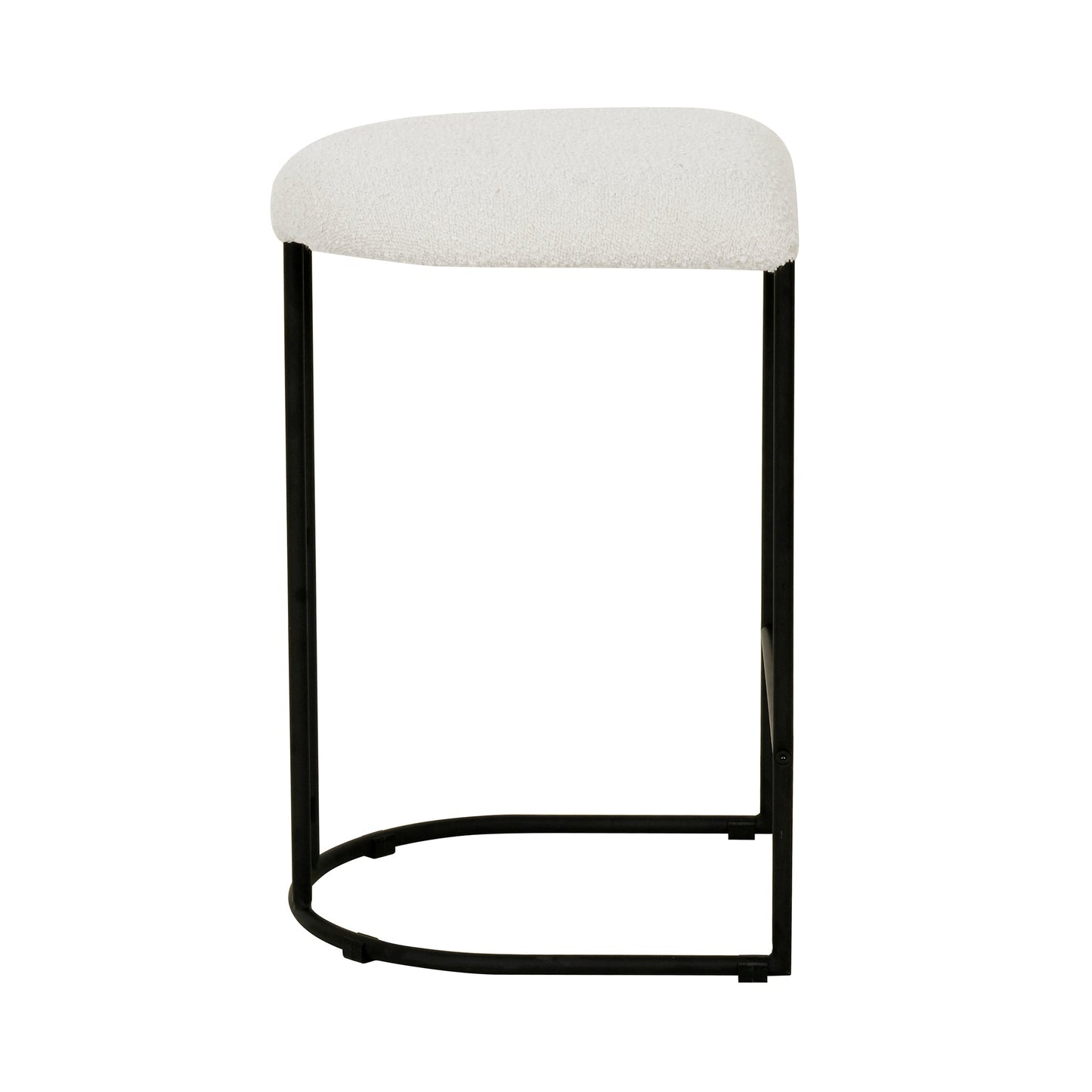Set of 2 - Galvan 65cm Bar Stool - Cottage White Boucle