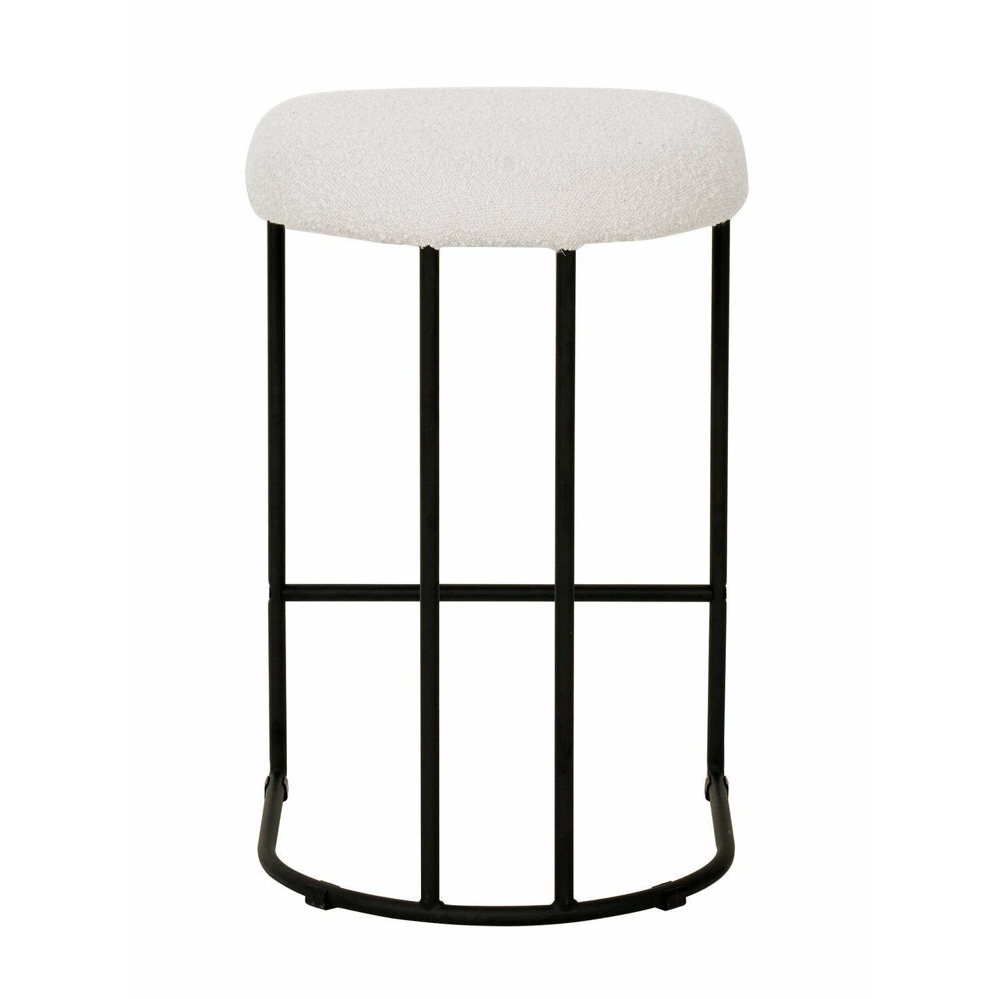 Set of 2 - Galvan 65cm Bar Stool - Cottage White Boucle