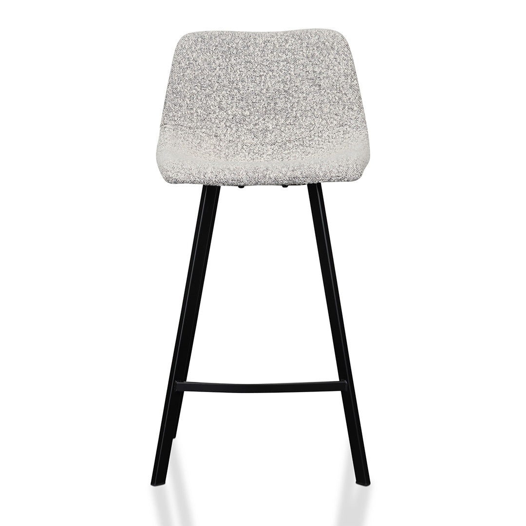 Set Of 2 - Duke 65cm Bar Stool - Moonlit Pepper Boucle