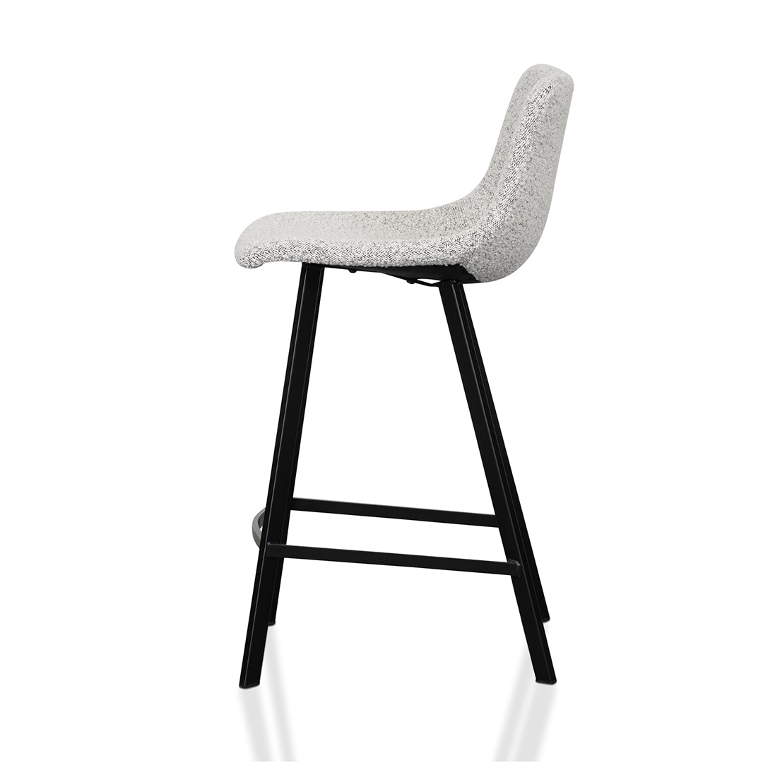 Set Of 2 - Duke 65cm Bar Stool - Moonlit Pepper Boucle