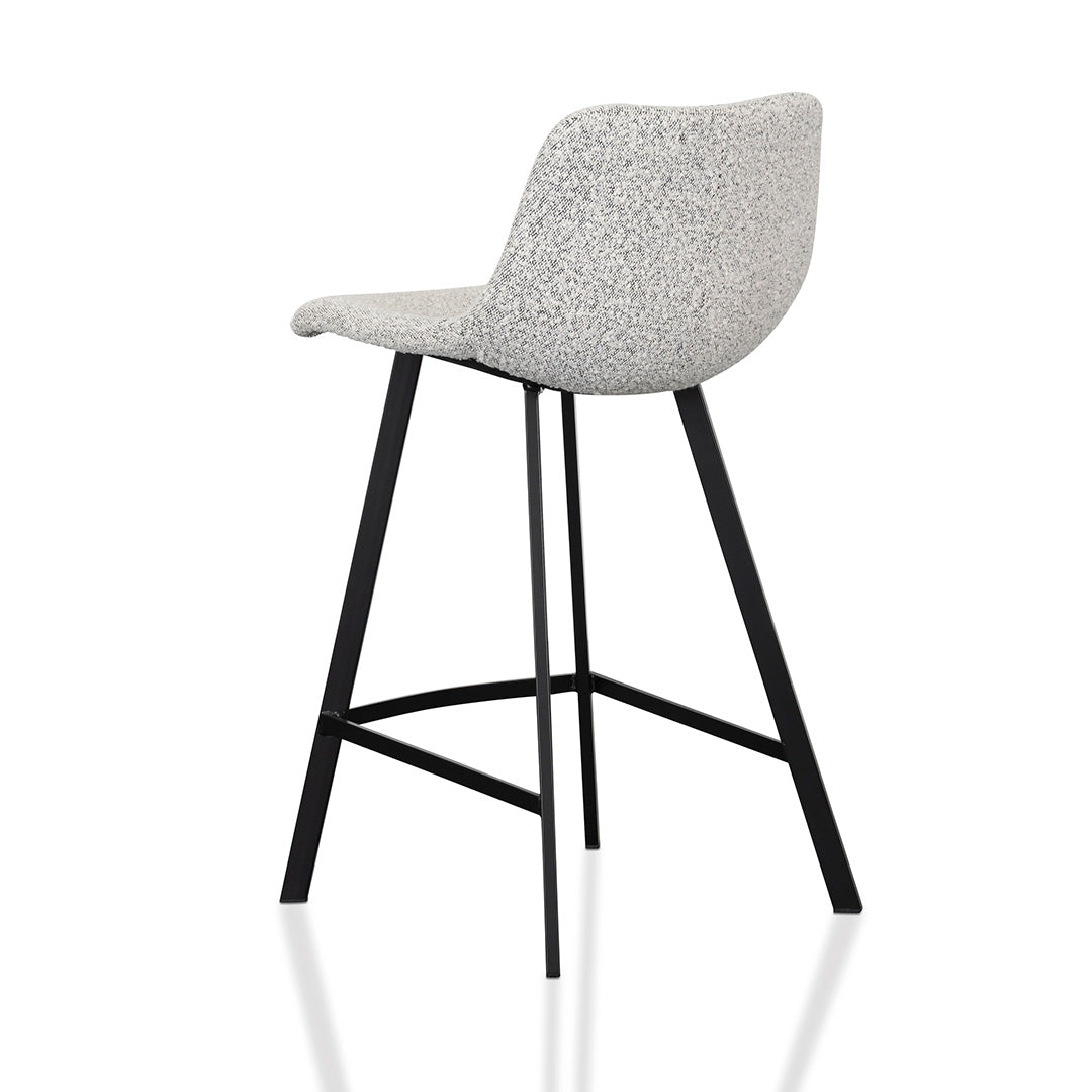 Set Of 2 - Duke 65cm Bar Stool - Moonlit Pepper Boucle