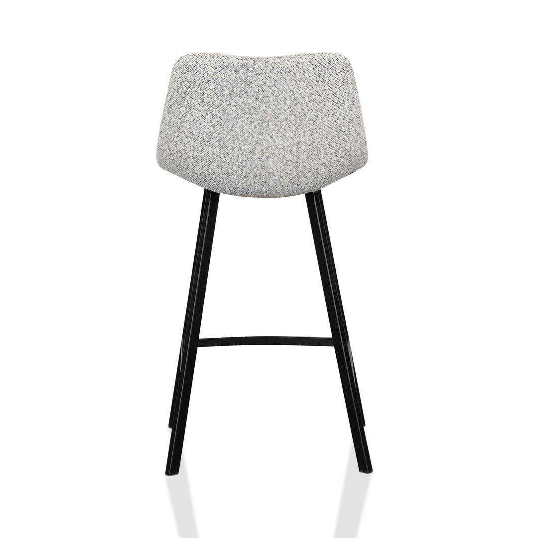 Set Of 2 - Duke 65cm Bar Stool - Moonlit Pepper Boucle