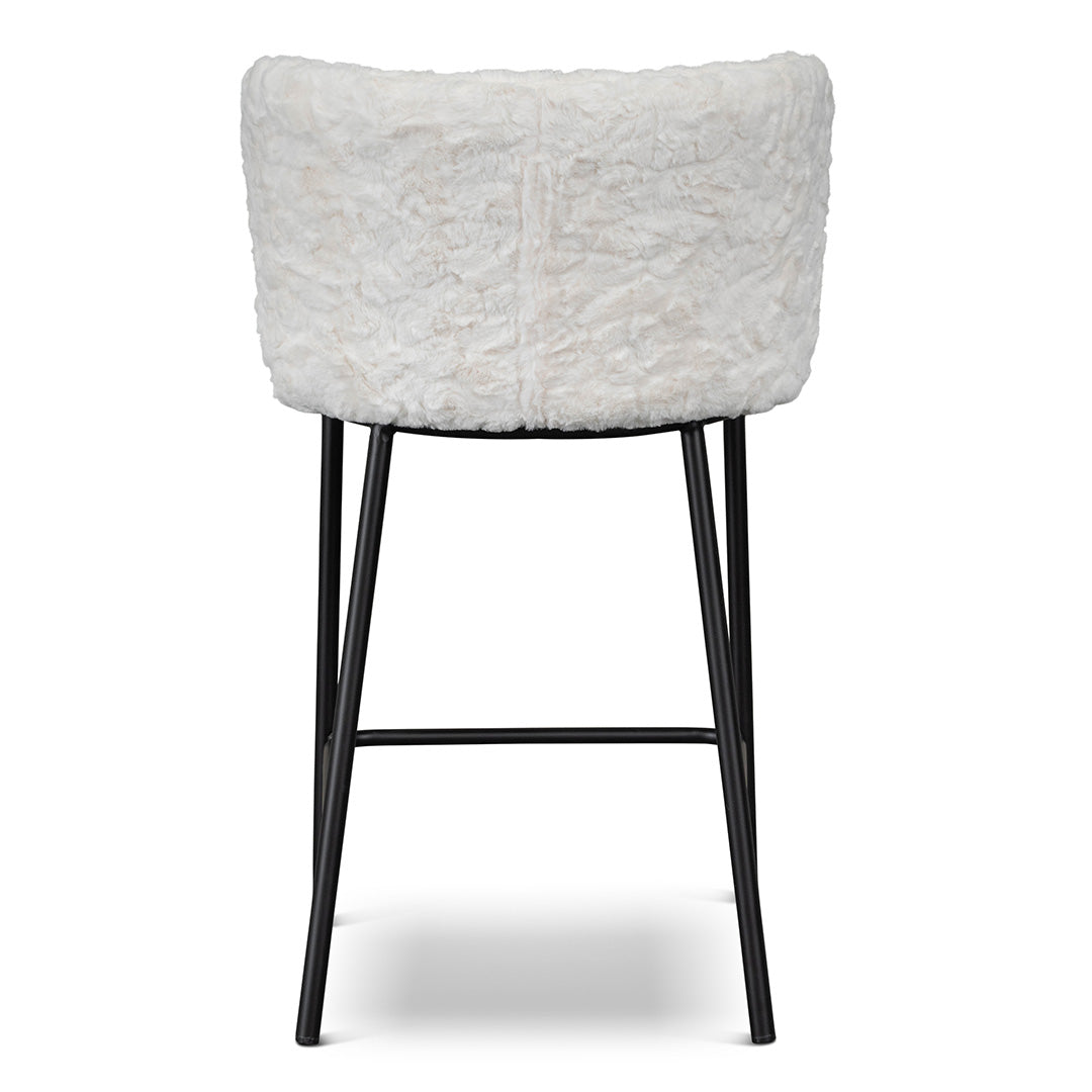 Set of 2 - Flossie 65cm Fabric Bar Stool - Cloud Fur
