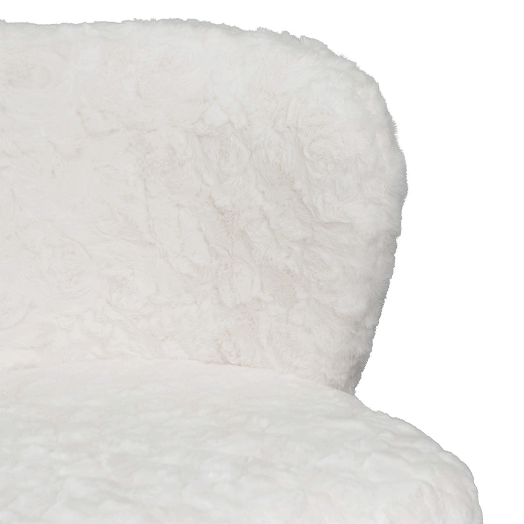 Set of 2 - Flossie 65cm Fabric Bar Stool - Cloud Fur