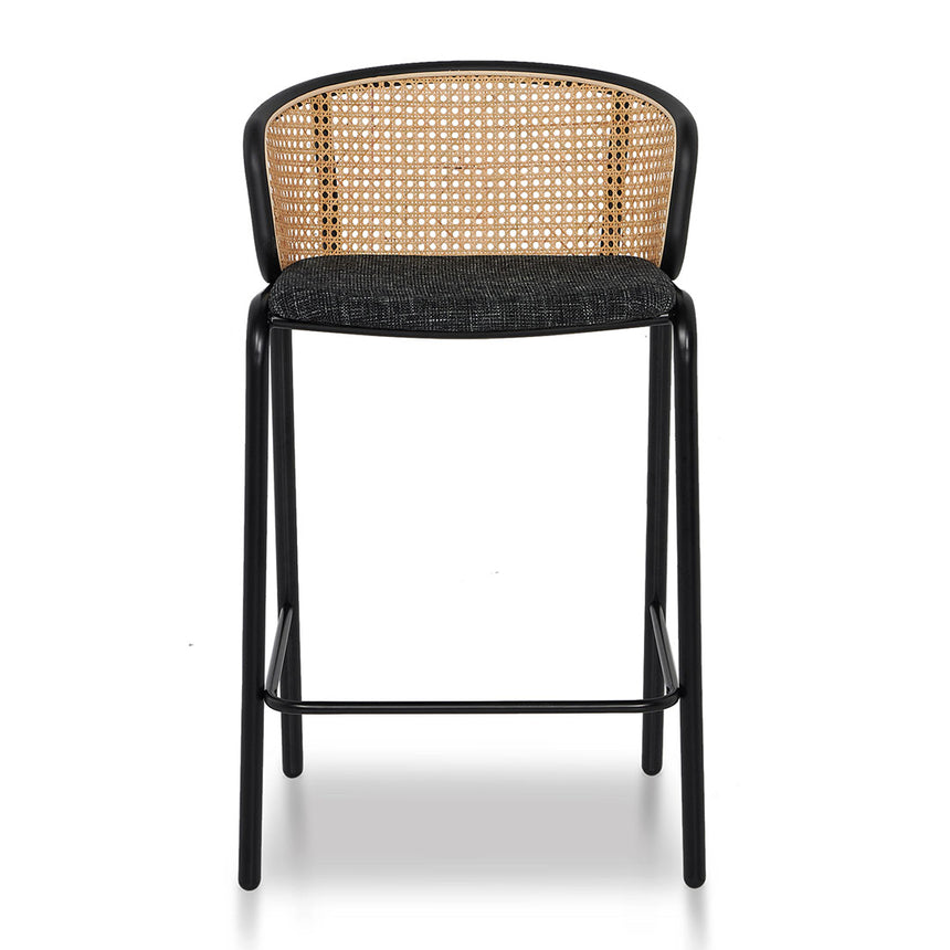 Fabric Bar Stool - Black Legs (Set of 2)