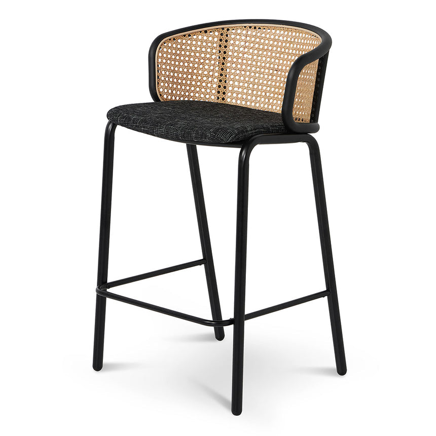 Fabric Bar Stool - Black Legs (Set of 2)