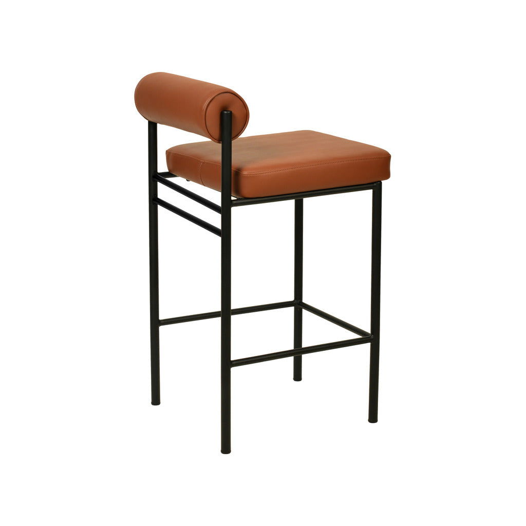 Set of 2 - Shaffer 65cm Fabric Bar Stool - Brown