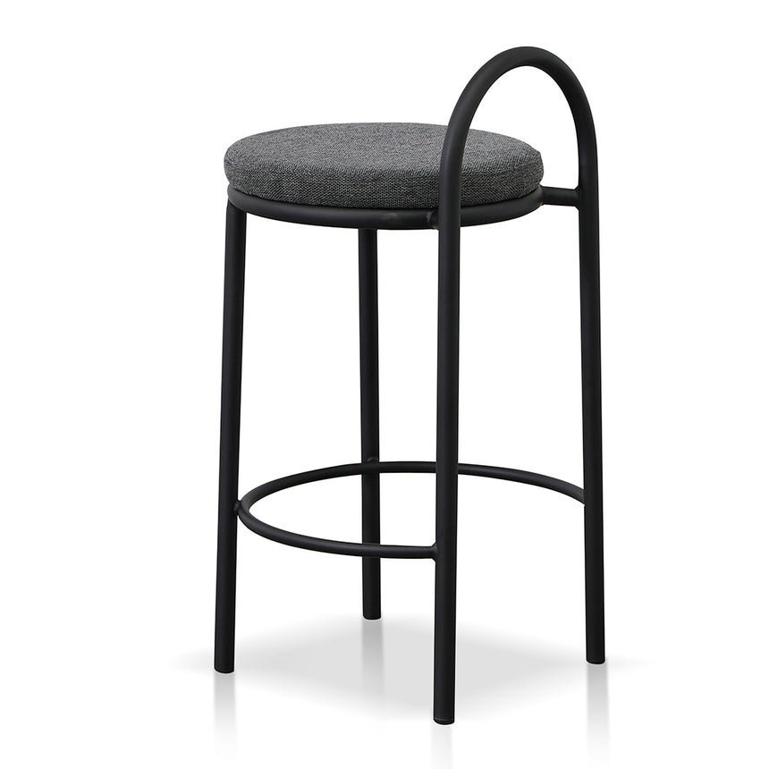 63cm Fabric Bar Stool - Charcoal Grey (Set of 2)