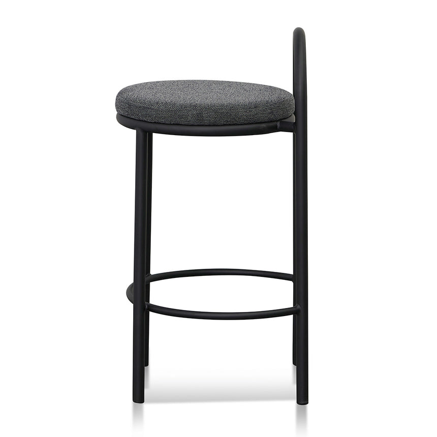 63cm Fabric Bar Stool - Charcoal Grey (Set of 2)