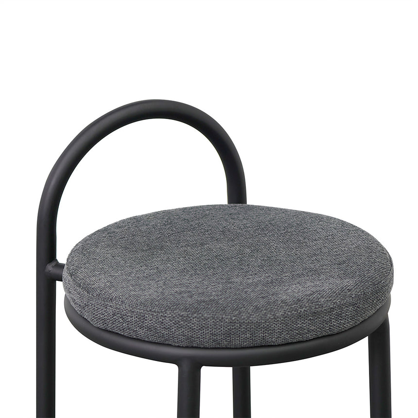 63cm Fabric Bar Stool - Charcoal Grey (Set of 2)