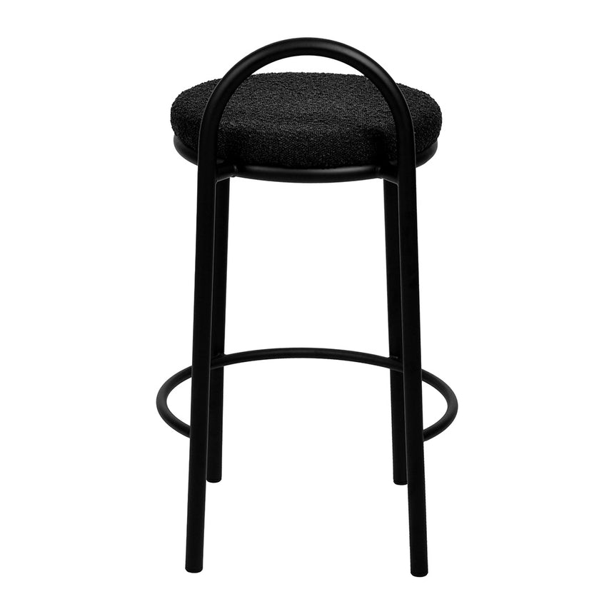 63cm Bar Stool - Black Boucle (Set of 2)