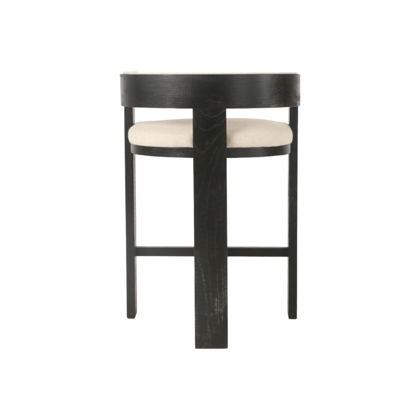 Black ELM Barstool - Dawn Beige
