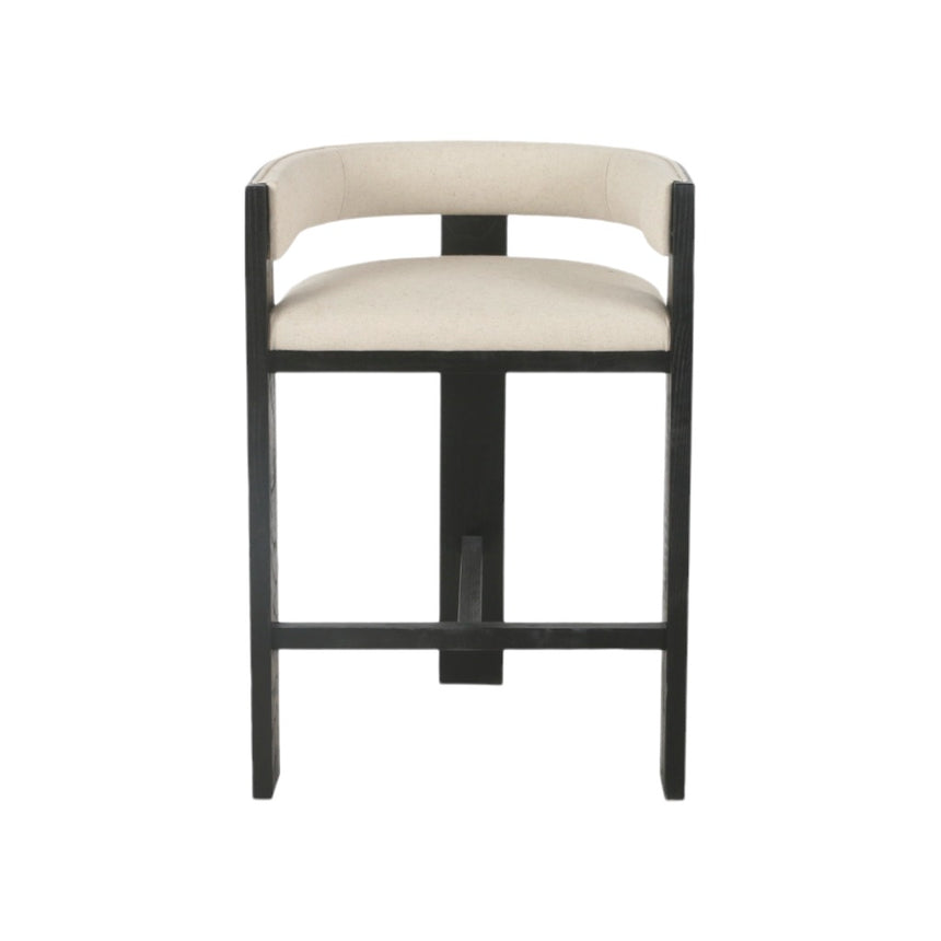 Black ELM Barstool - Light Beige