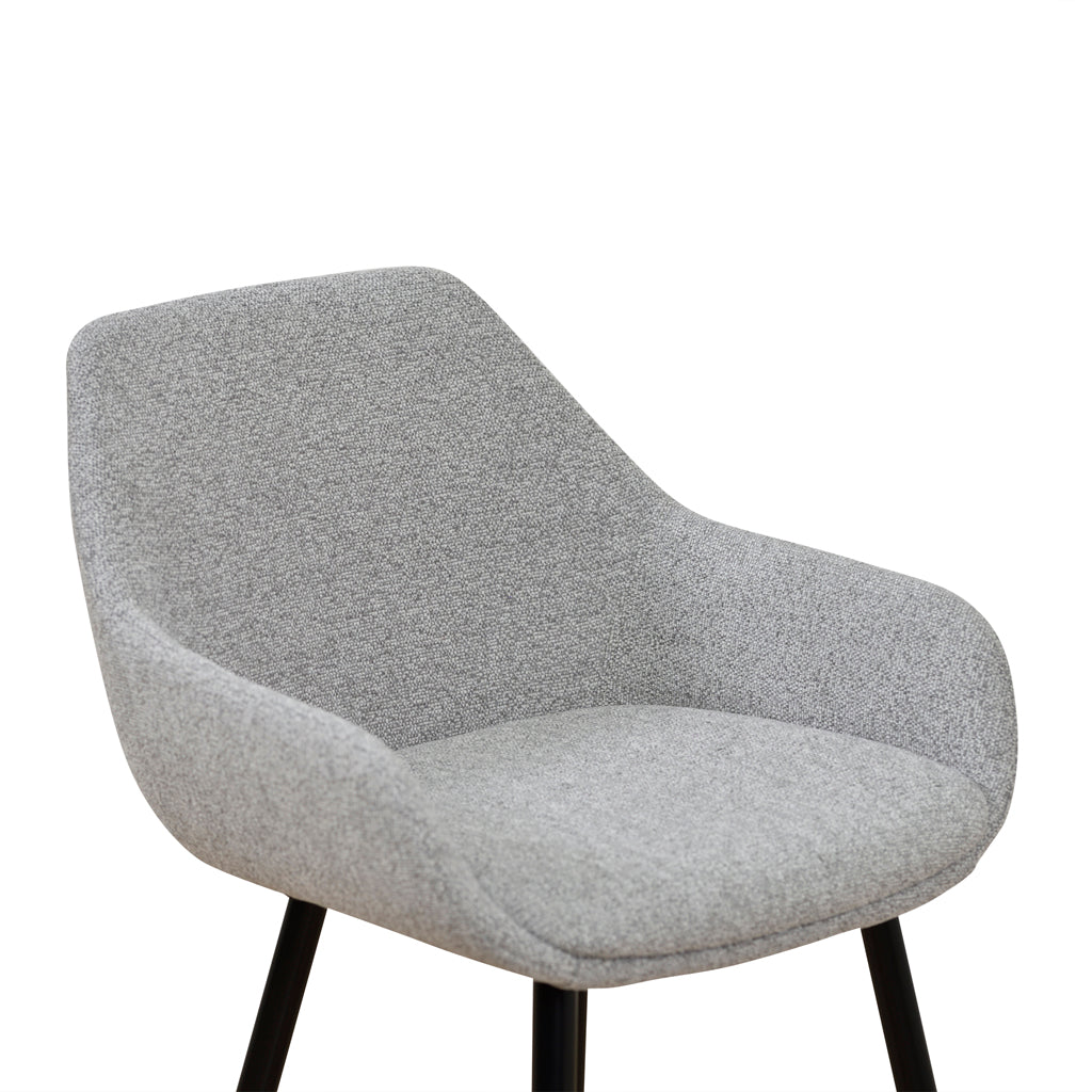 Set of 2 - Cody 68cm Fabric Bar Stool - Spec Grey