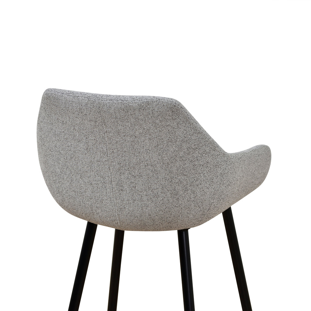 Set of 2 - Cody 68cm Fabric Bar Stool - Spec Grey