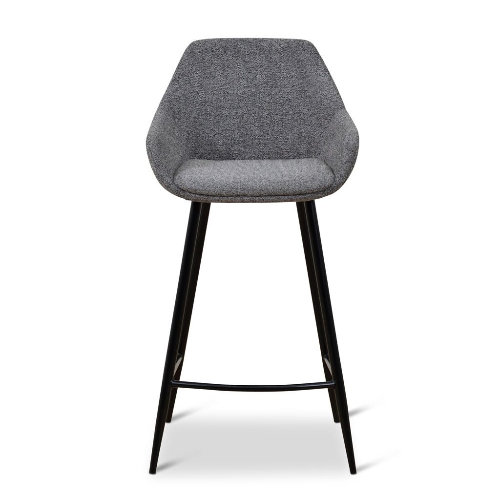 Set of 2 - Cody 68cm Fabric Bar Stool - Spec Charcoal