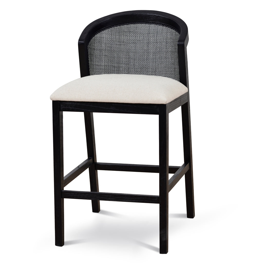 Margie Black Elm Barstool - Light Beige