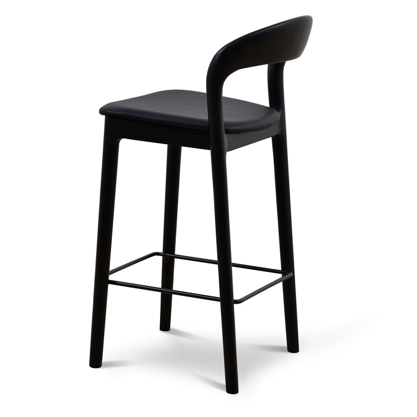 65cm Bar Stool - Full Black (Set of 2)