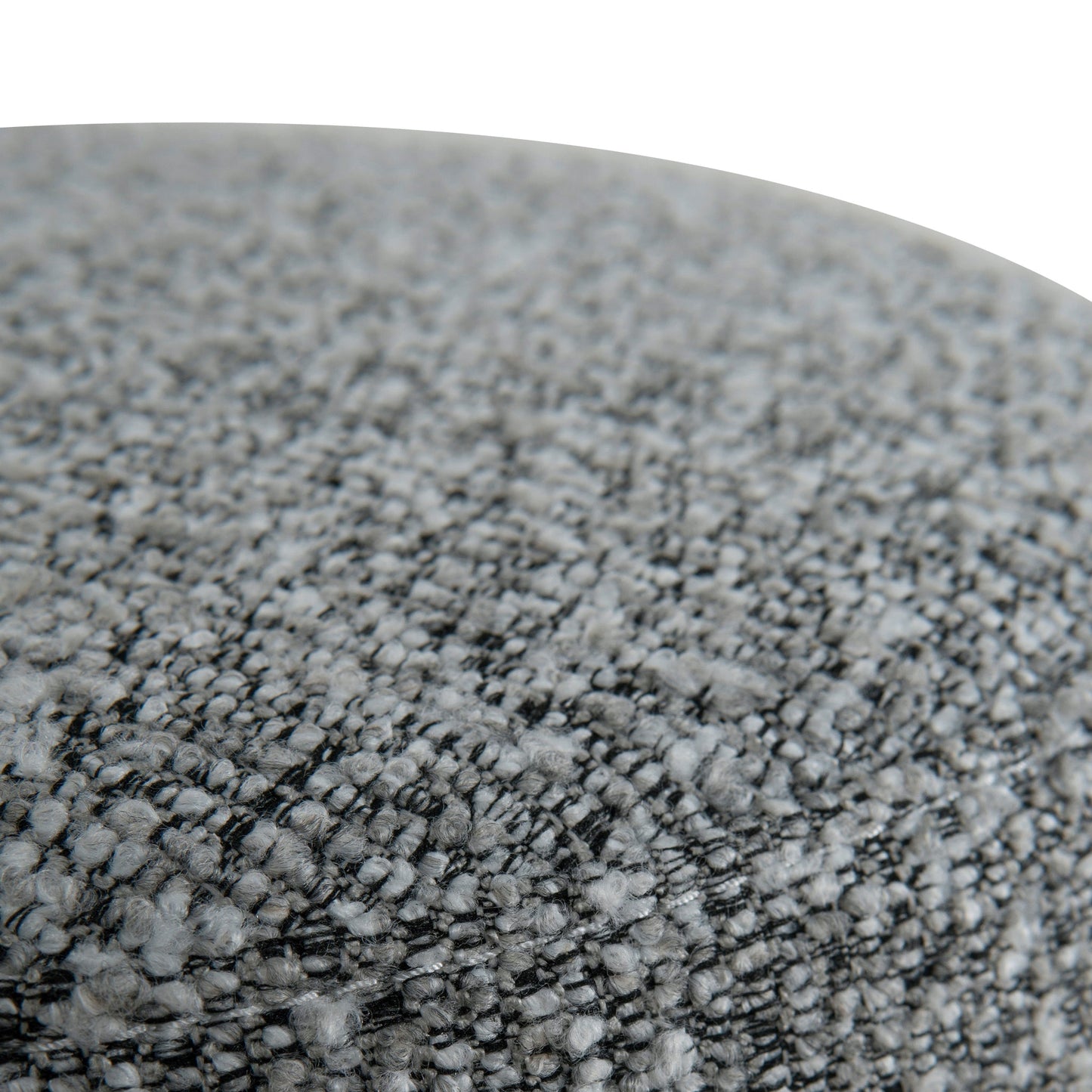 Jovan 68cm Matte Black Bar Stool - Graphite Grey Boucle