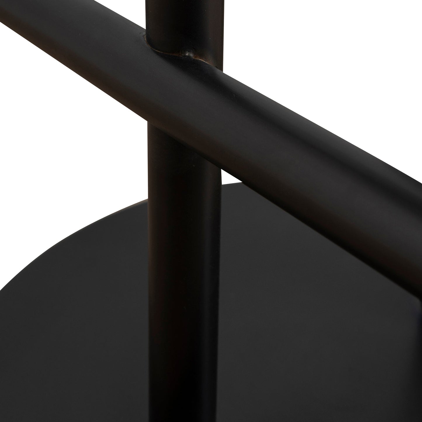 Jovan 68cm Matte Black Bar Stool - Graphite Grey Boucle