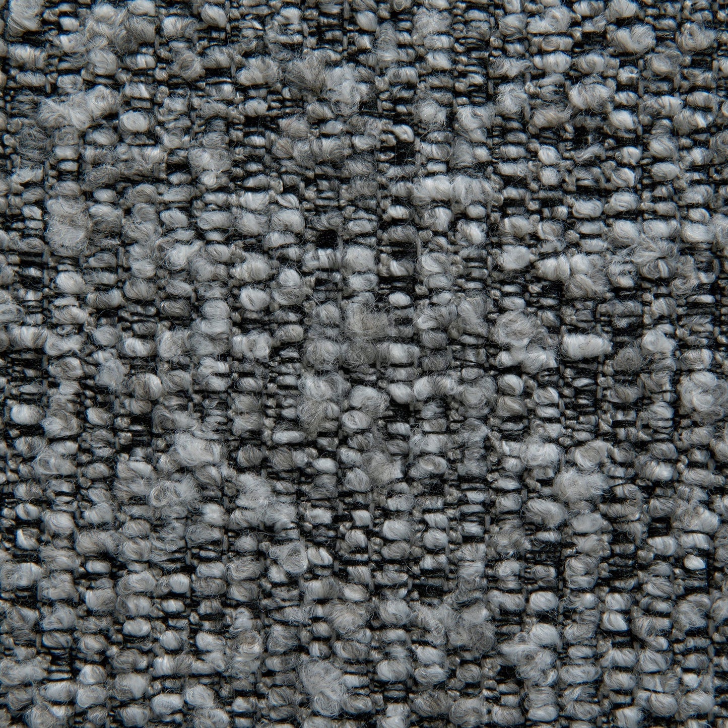 Jovan 68cm Matte Black Bar Stool - Graphite Grey Boucle