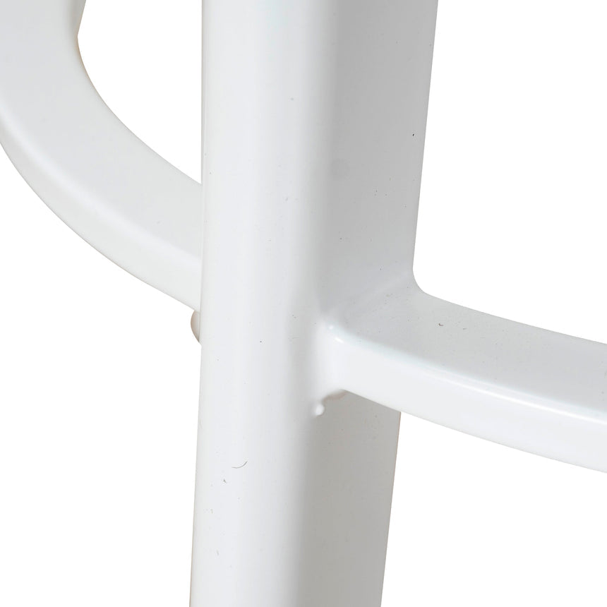 65cm Timber Seat Bar Stool - White (Set of 2)