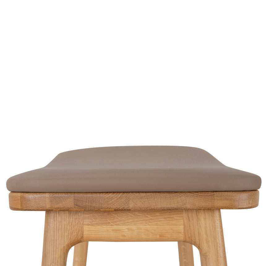 67cm Natural Bar Stool - Mocha Brown