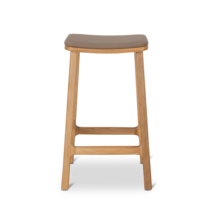 67cm Natural Bar Stool - Mocha Brown