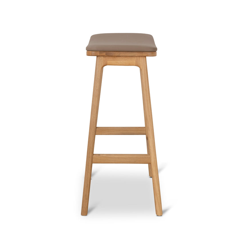 67cm Natural Bar Stool - Mocha Brown