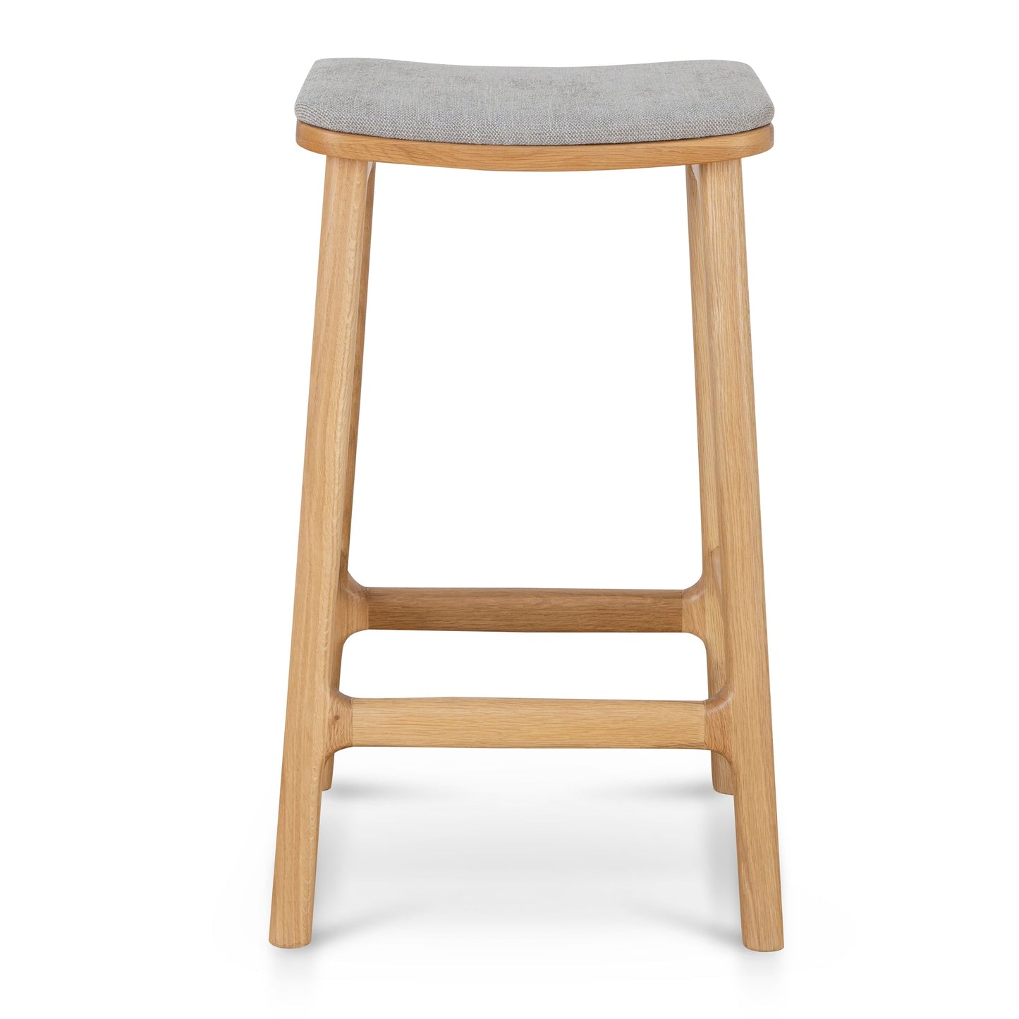 Ex Display - Cyprus 67cm Natural Bar Stool - Grey