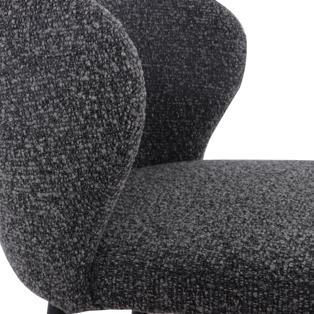 Set of 2 - Perkins 65cm Bar Stool - Anthracite Grey Boucle