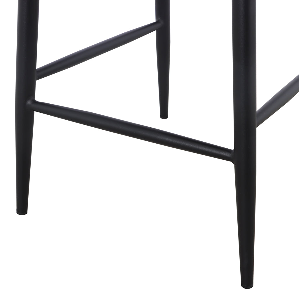 Set of 2 - Perkins 65cm Bar Stool - Pearl Grey Boucle