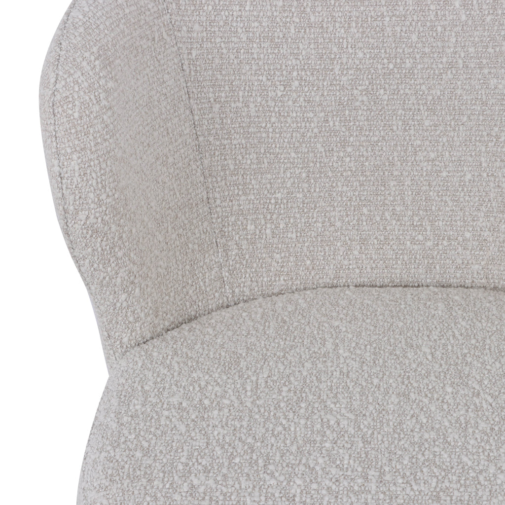 Set of 2 - Perkins 65cm Bar Stool - Pearl Grey Boucle