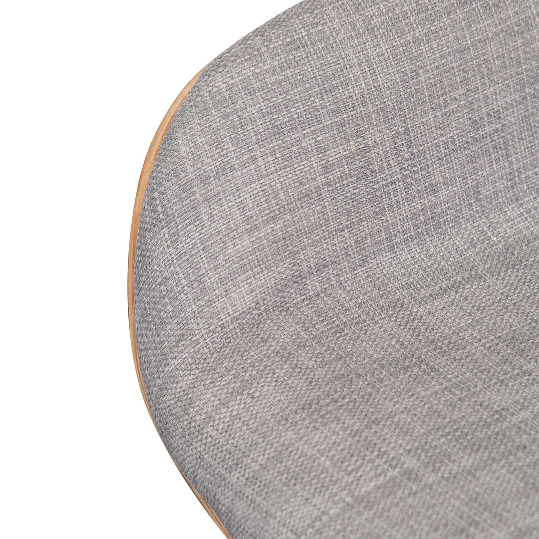 Finn 65cm Fabric Bar Stool - Grey - Natural