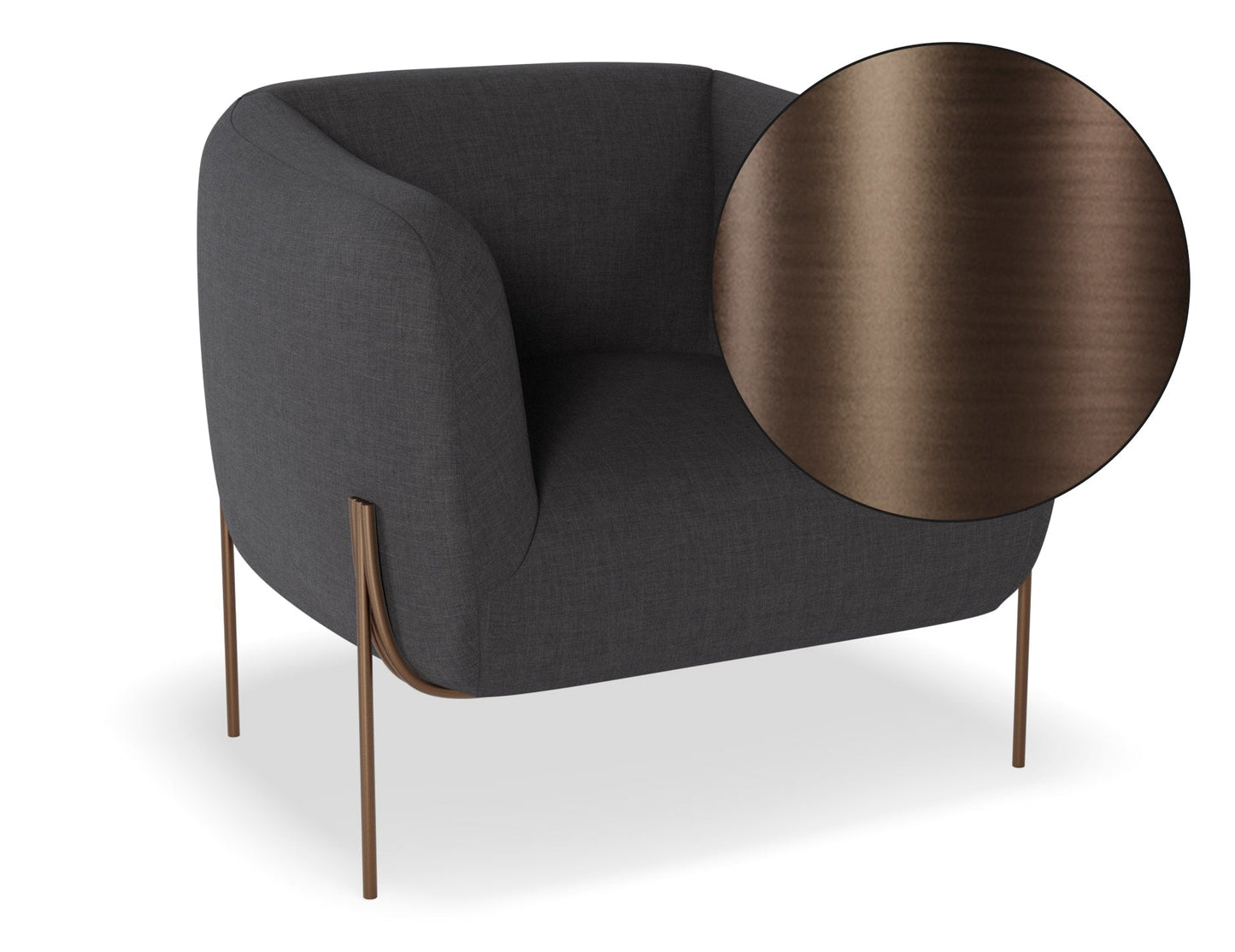 Belle Lounge Chair - Storm Grey