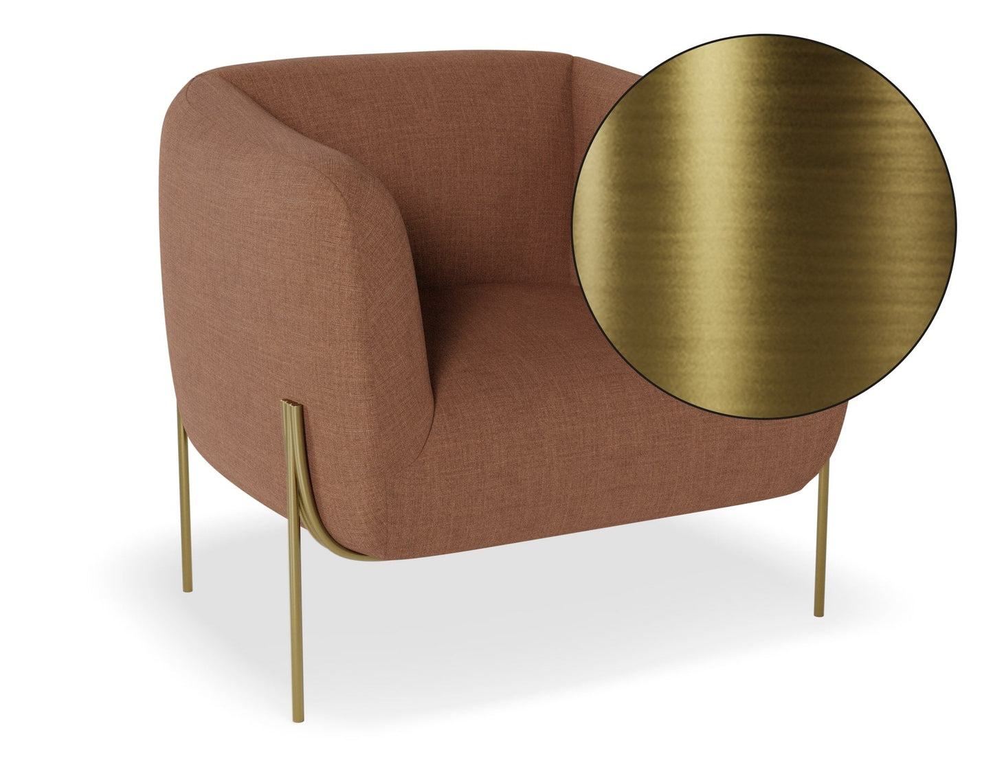Belle Lounge Chair - Terracotta Rust