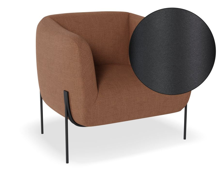 Belle Lounge Chair - Terracotta Rust