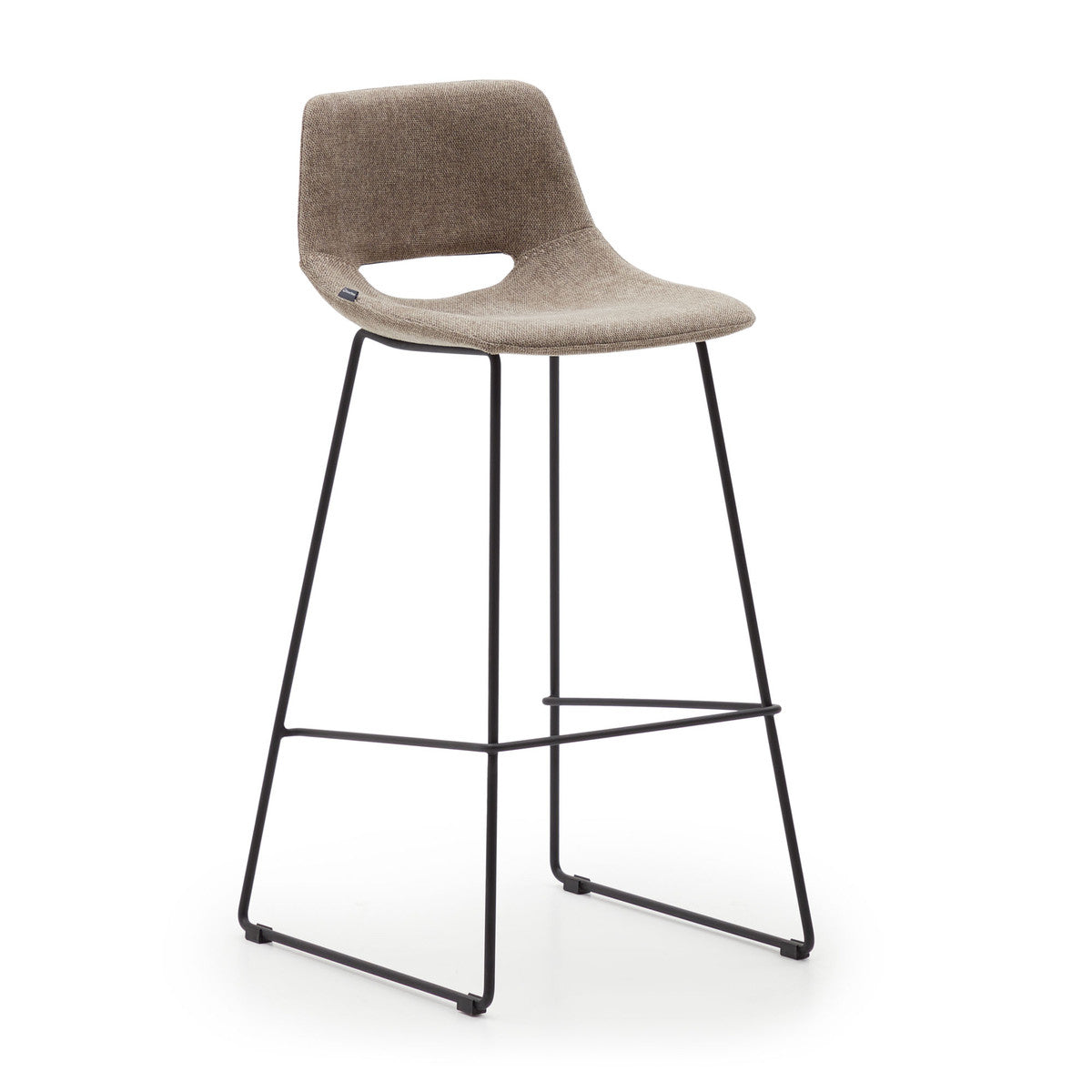 Set of 2 - Bernard Fabric Bar Stool - Brown