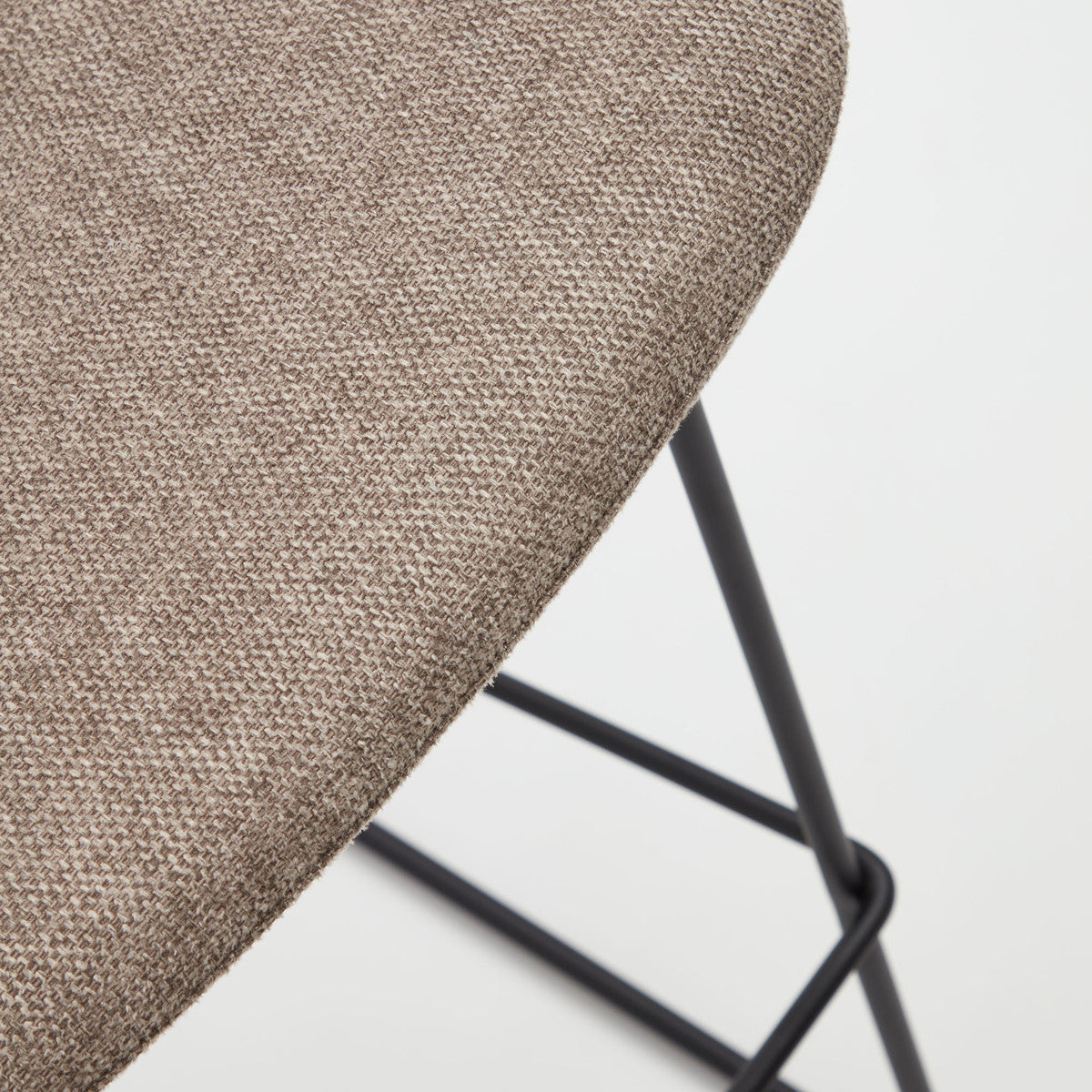 Set of 2 - Bernard Fabric Bar Stool - Brown