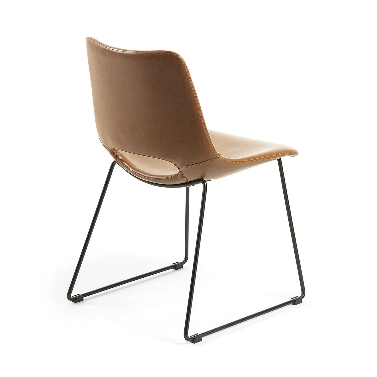 Bernard Faux Leather Dining Chair - Rust