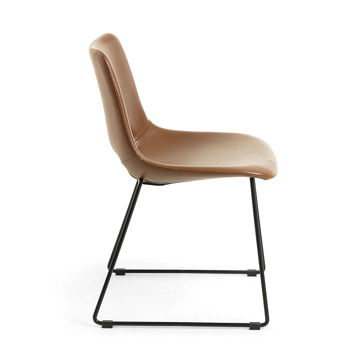 Bernard Faux Leather Dining Chair - Rust