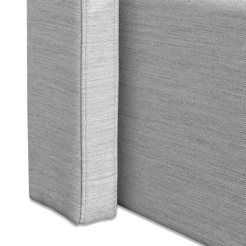 Fabric Single Bed Frame - Pearl Grey with Storage