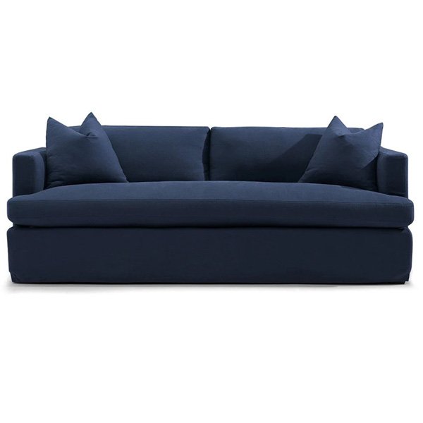 Birkshire 3 Seater Slip Cover Sofa - Navy Linen