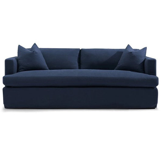 Birkshire 3 Seater Slip Cover Sofa - Navy Linen